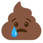 cara llorando + caca con ojos