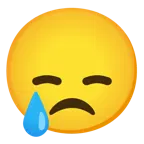 cara llorando + cara decepcionada