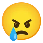 cara llorando + cara enfadada