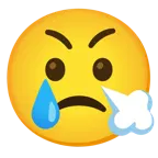 cara llorando + cara resoplando