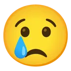 cara llorando + cara triste pero aliviada