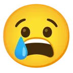 cara llorando + cara agotada