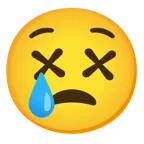 cara llorando + cara mareada
