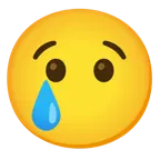 cara llorando + cara sin boca
