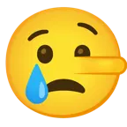 cara llorando + cara de mentiroso