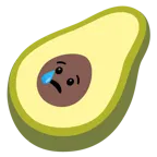 cara llorando + aguacate