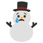 cara llorando + muñeco de nieve