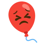 entschlossenes Gesicht + Luftballon
