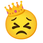 entschlossenes Gesicht + Krone