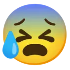cara desesperada + cara con ansiedad y sudor