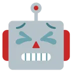 entschlossenes Gesicht + Roboter