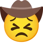 entschlossenes Gesicht + Gesicht mit Cowboyhut