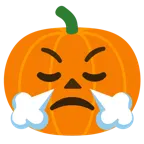 face with steam from nose + jack-o-lantern