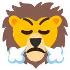 face with steam from nose + lion