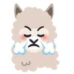 face with steam from nose + llama
