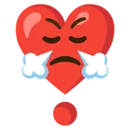face with steam from nose + heart exclamation