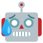 üzgün ama rahatlamış yüz + robot