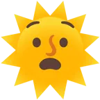 udręczona twarz + słońce z twarzą