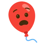 udręczona twarz + balon