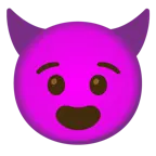 udręczona twarz + uśmiechnięta twarz z rogami