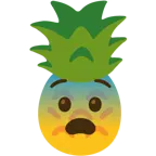 przestraszona twarz + ananas