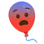przestraszona twarz + balon