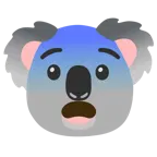 przestraszona twarz + koala