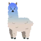 przestraszona twarz + lama