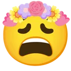 erschöpftes Gesicht + Tulpe