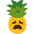 erschöpftes Gesicht + Ananas