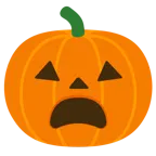 erschöpftes Gesicht + Halloweenkürbis