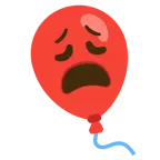 erschöpftes Gesicht + Luftballon