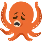 erschöpftes Gesicht + Oktopus