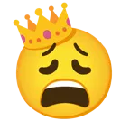 erschöpftes Gesicht + Krone