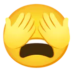 erschöpftes Gesicht + sich die Augen zuhaltendes Affengesicht