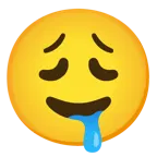 erschöpftes Gesicht + sabberndes Gesicht