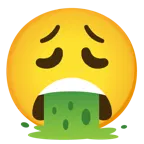 erschöpftes Gesicht + kotzendes Gesicht