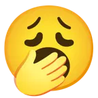 erschöpftes Gesicht + gähnendes Gesicht