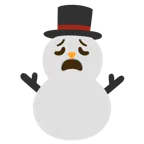 erschöpftes Gesicht + Schneemann ohne Schneeflocken