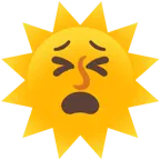 müdes Gesicht + Sonne mit Gesicht