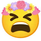 müdes Gesicht + Tulpe