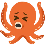 müdes Gesicht + Oktopus
