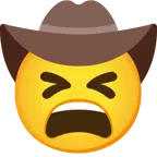 müdes Gesicht + Gesicht mit Cowboyhut