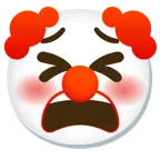 müdes Gesicht + Clown-Gesicht