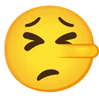 müdes Gesicht + lügendes Gesicht