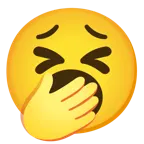 müdes Gesicht + gähnendes Gesicht