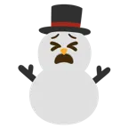 müdes Gesicht + Schneemann ohne Schneeflocken
