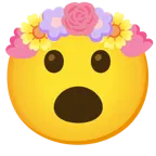 twarz z otwartymi ustami + tulipan