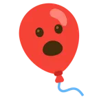 twarz z otwartymi ustami + balon