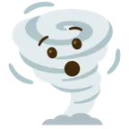 zdumiona twarz + tornado